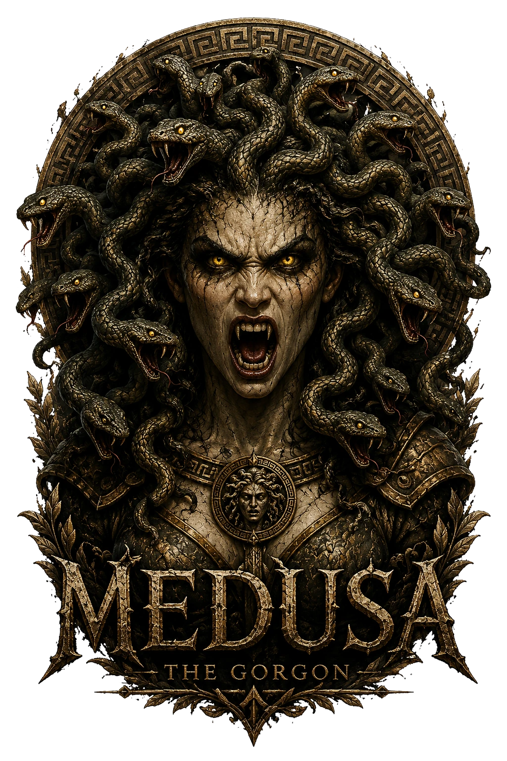 Medusa the Gorgon front mark artwork